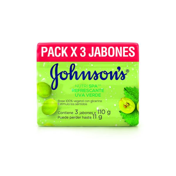 3 JABON JJ ADULTO UVA VERDE 110 GR